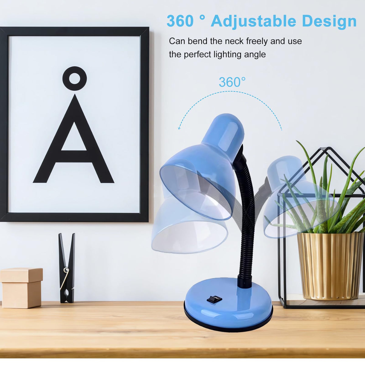 GZGLUZ desk lamp sturdy base for stable placement