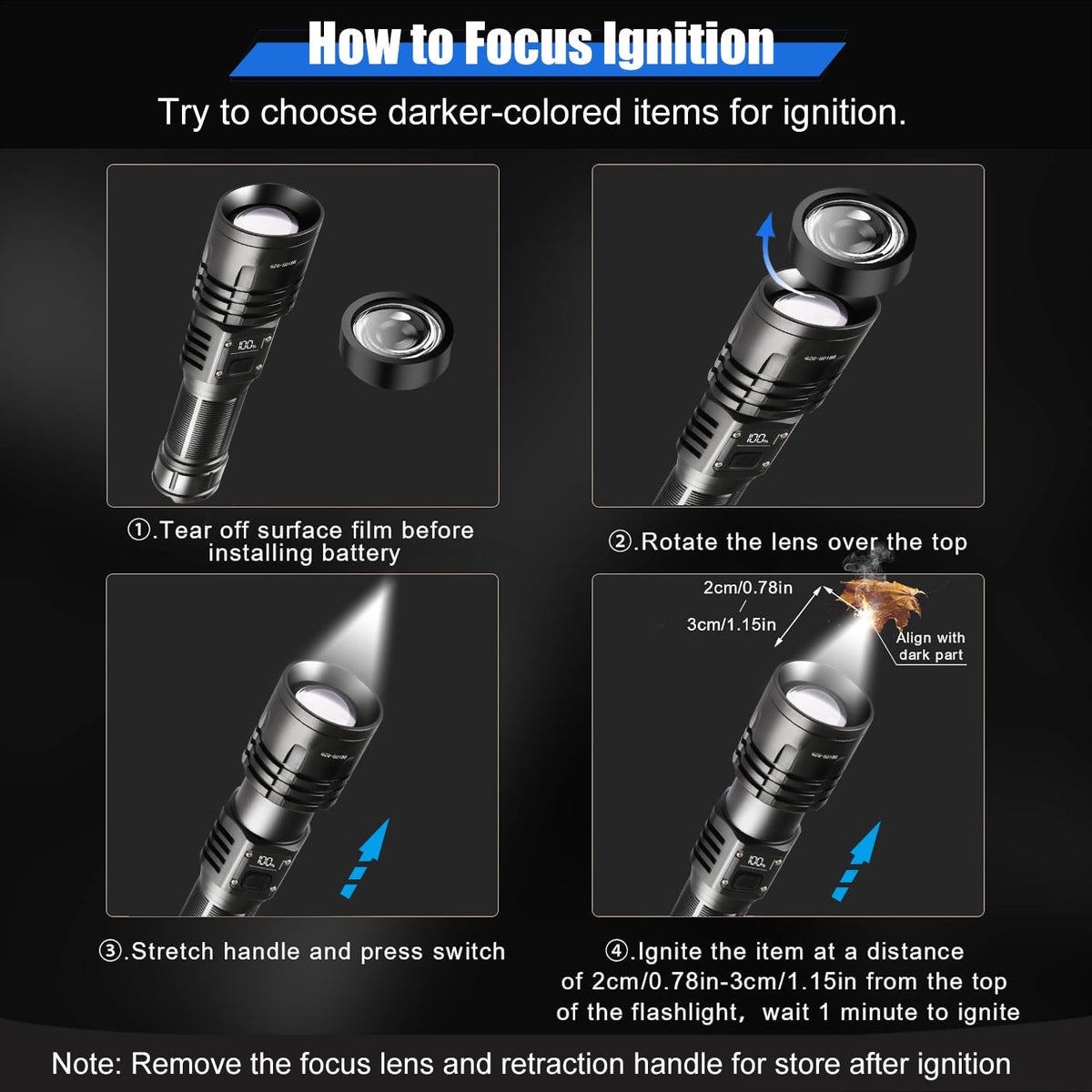 GZGLUZ ignition lens with zoom focus for extended range.