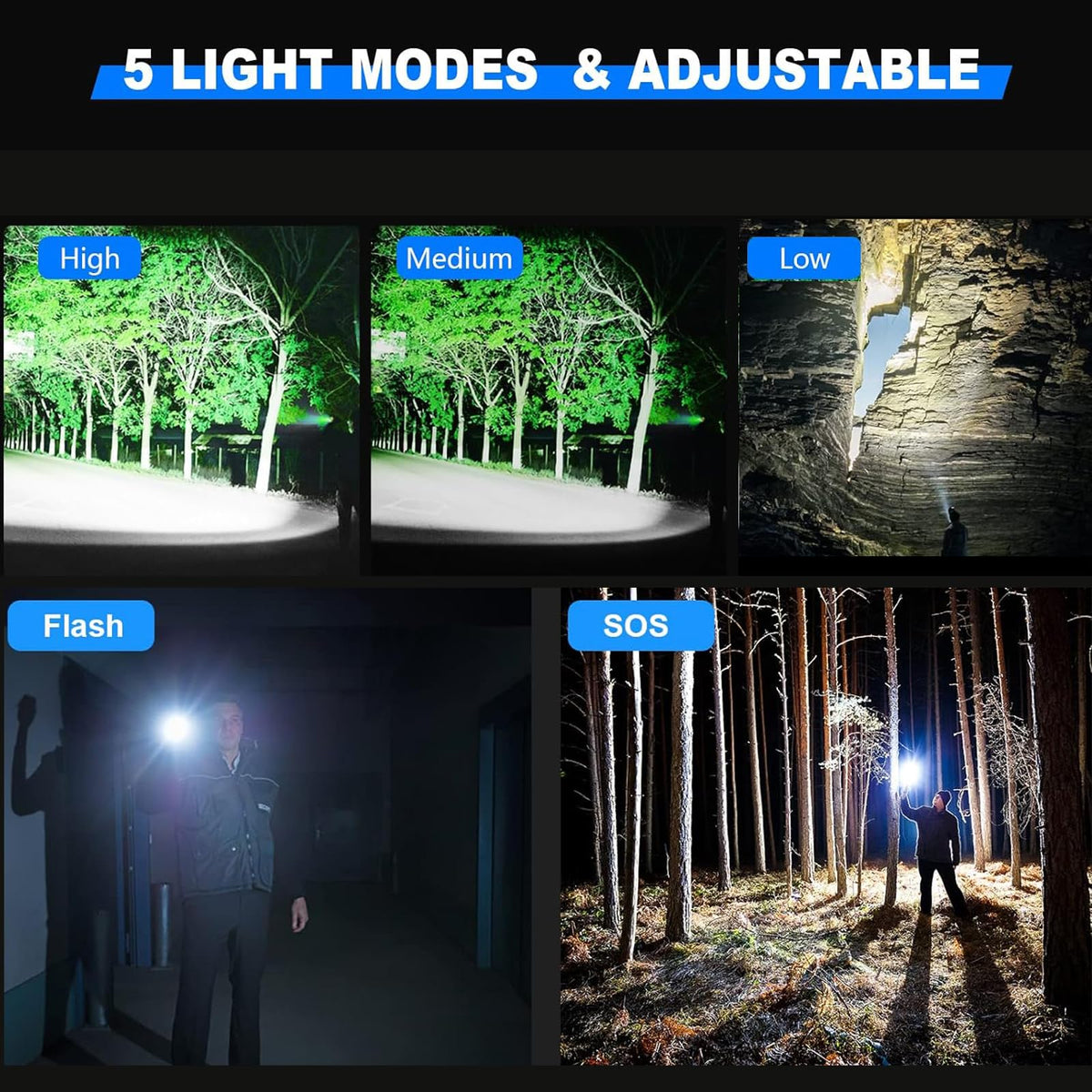 GZGLUZ flashlight tested IPX7 waterproof for challenging weather.