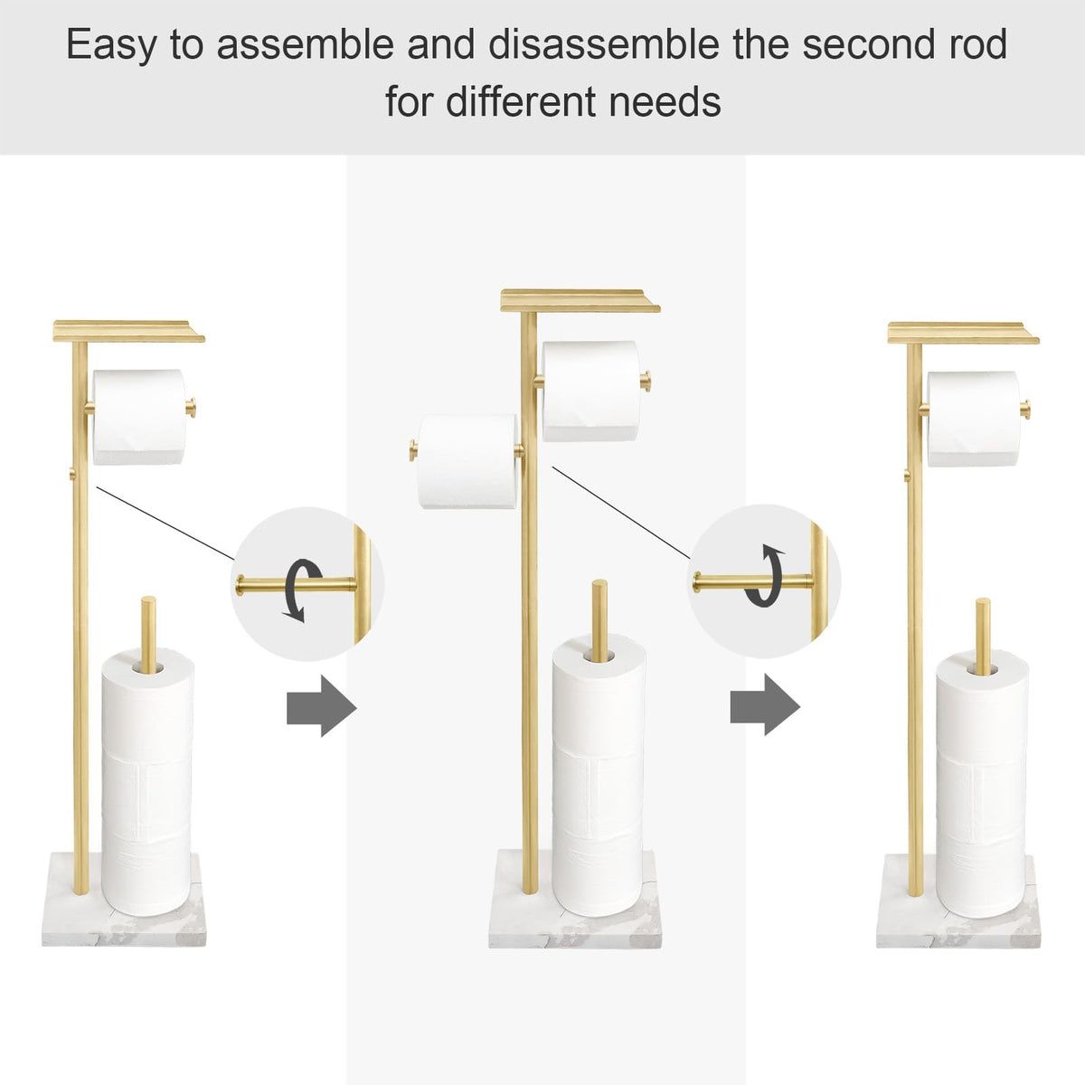 GZILA double dispenser design keeps two rolls within easy reach.