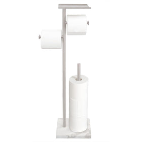 GZILA free-standing double-roll dispenser keeps rolls accessible and neat.