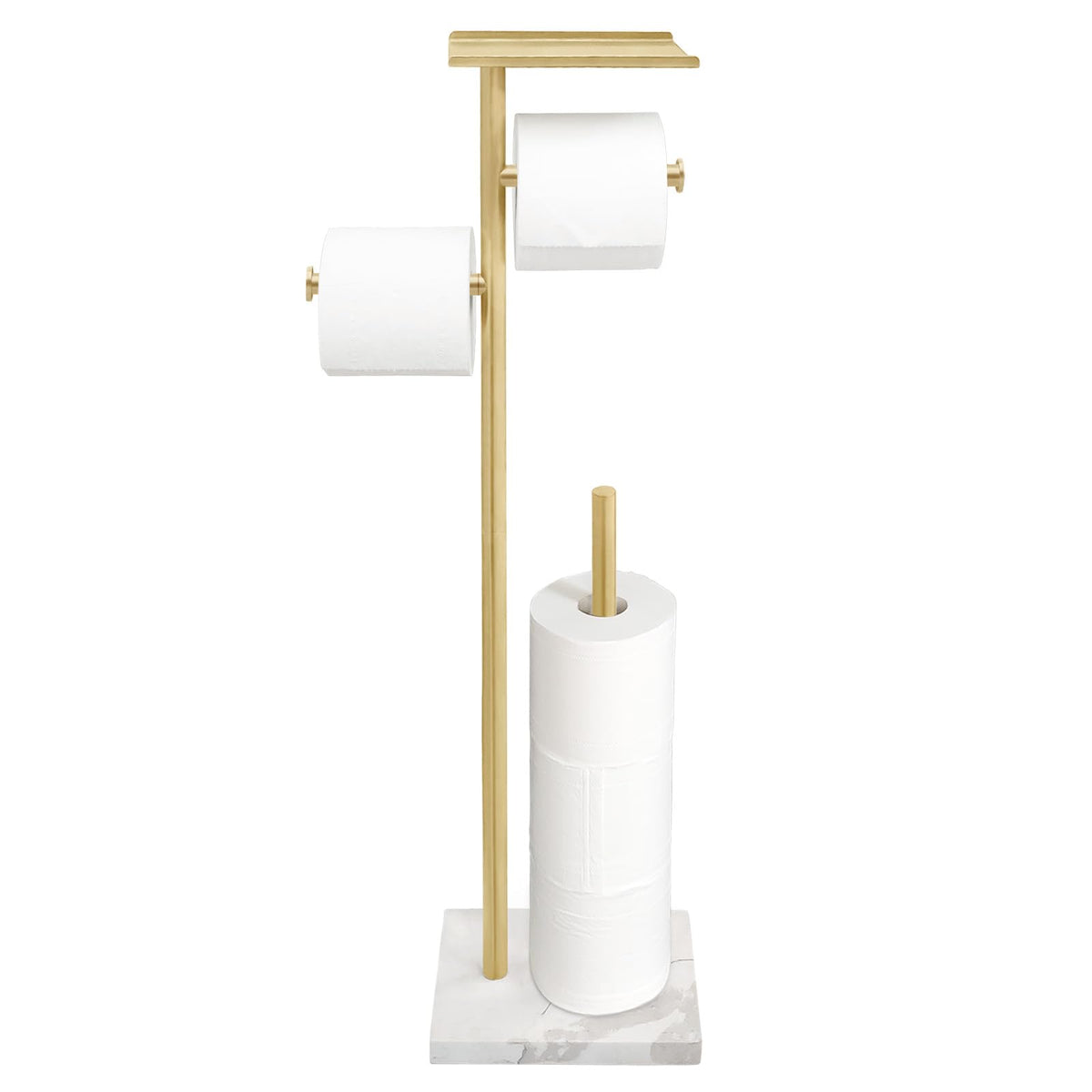GZILA freestanding, no-drill setup for quick bathroom organization.