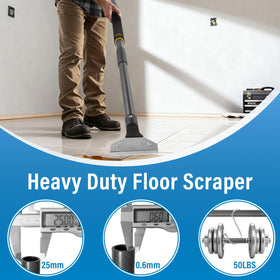 Gzlozak floor scraper includes 10 replacement blades for ongoing projects.