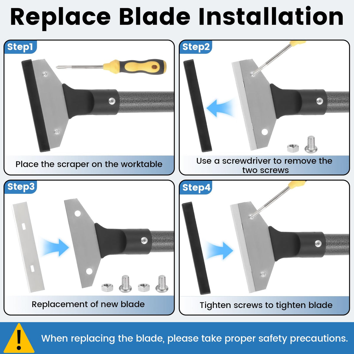 Gzlozak floor scraper versatile cleaning for tile glue and paint residue.