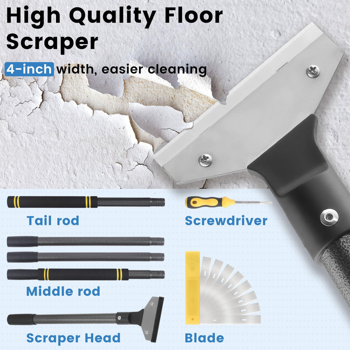 Gzlozak wallpaper removal with long reach for walls and ceilings.