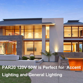 H&Z PAR20 bulbs dimmable feature showing smooth brightness control