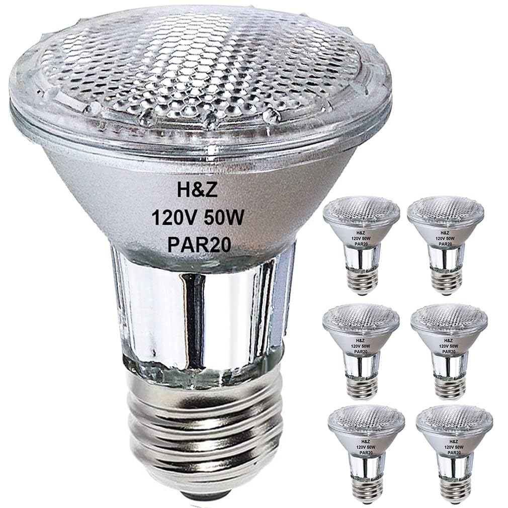 H&Z PAR20 bulbs pack shot highlighting compact flood light for track lighting