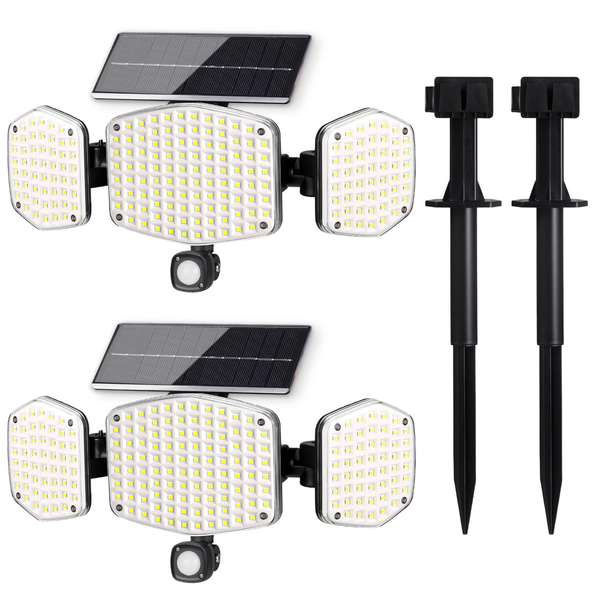 HAARAY solar motion sensor lights installed in-ground along a path for safe night visibility