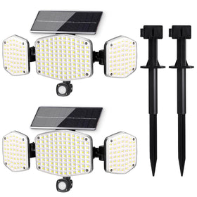 HAARAY solar motion sensor lights installed in-ground along a path for safe night visibility