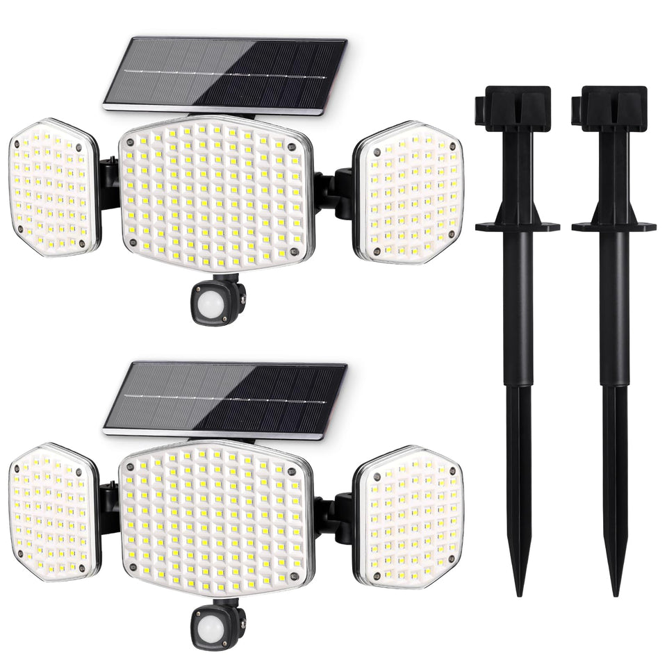 HAARAY solar motion sensor lights installed in-ground along a path for safe night visibility