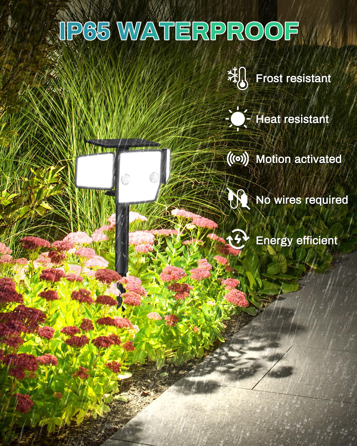 HAARAY-ip65-housing resists rain and dust for year-round outdoor use.