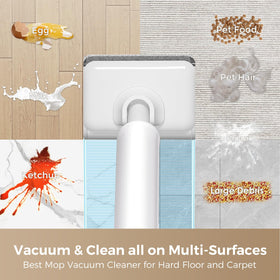 HABIUBIU cordless vacuum mop in action for combined cleaning