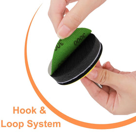 Hacaroa quarter-inch shank sanding pad fits drills and polishers.