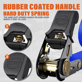 Haccoplanet strap showing 2340lbs break strength for heavy loads.