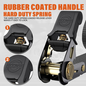 Haccoplanet ratchet strap 16ft securing cargo on a trailer for haul