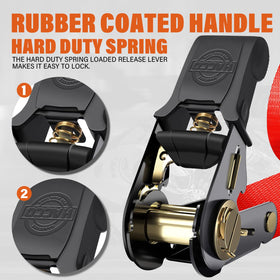 Haccoplanet 16ft strap length for flexible motorcycle securing