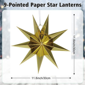 HADEEONG 5-pack 9-point star lantern hanging-ceiling creates a warm, magical party atmosphere.