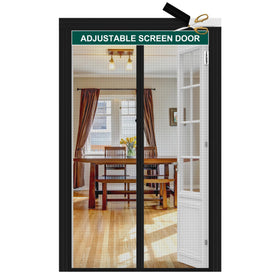 HADOR adjustable magnetic screen door front view fits 36-40 inch openings for easy access.