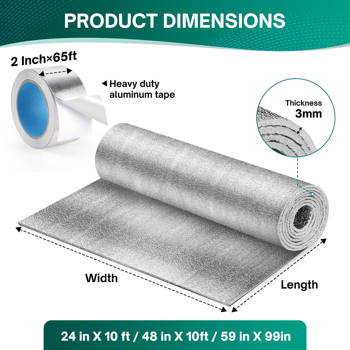 HADOR double-sided aluminum foil layer blocks sun heat for summer comfort