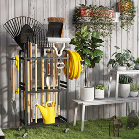 Hadulcet garden tool organizer easy assembly with clear instructions and support.