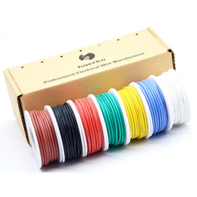 Haerkn blue 20AWG silicone wire 23ft supports flexible, low impedance connections.