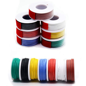 Haerkn red 20AWG silicone wire 23ft length for easily identifiable signal paths.