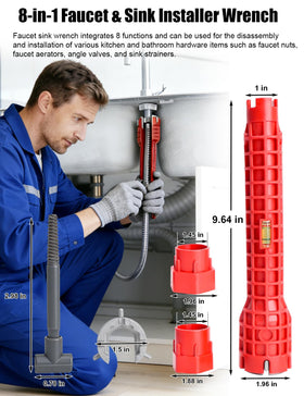 HAEZU universal basin wrench with precision turbine slider in action