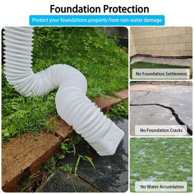 HAHOME split-design extension adjustable length for various gutter setups.