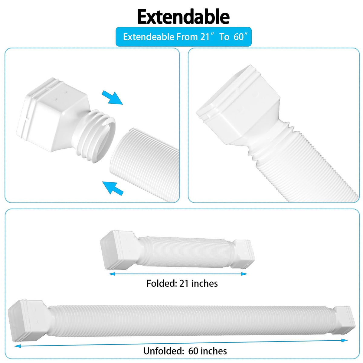 HAHOME downspout extension can be buried underground for discreet drainage routing.