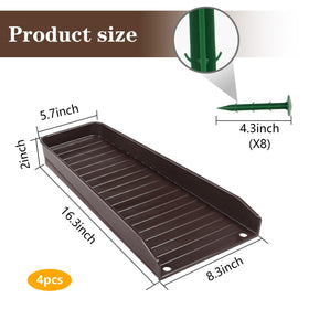HAHOME brown splash block with 15-degree slope for efficient drainage.