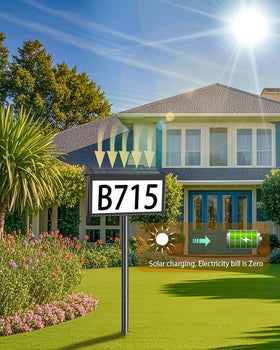HAHOME solar house numbers show multiple lighting modes for time of day clarity