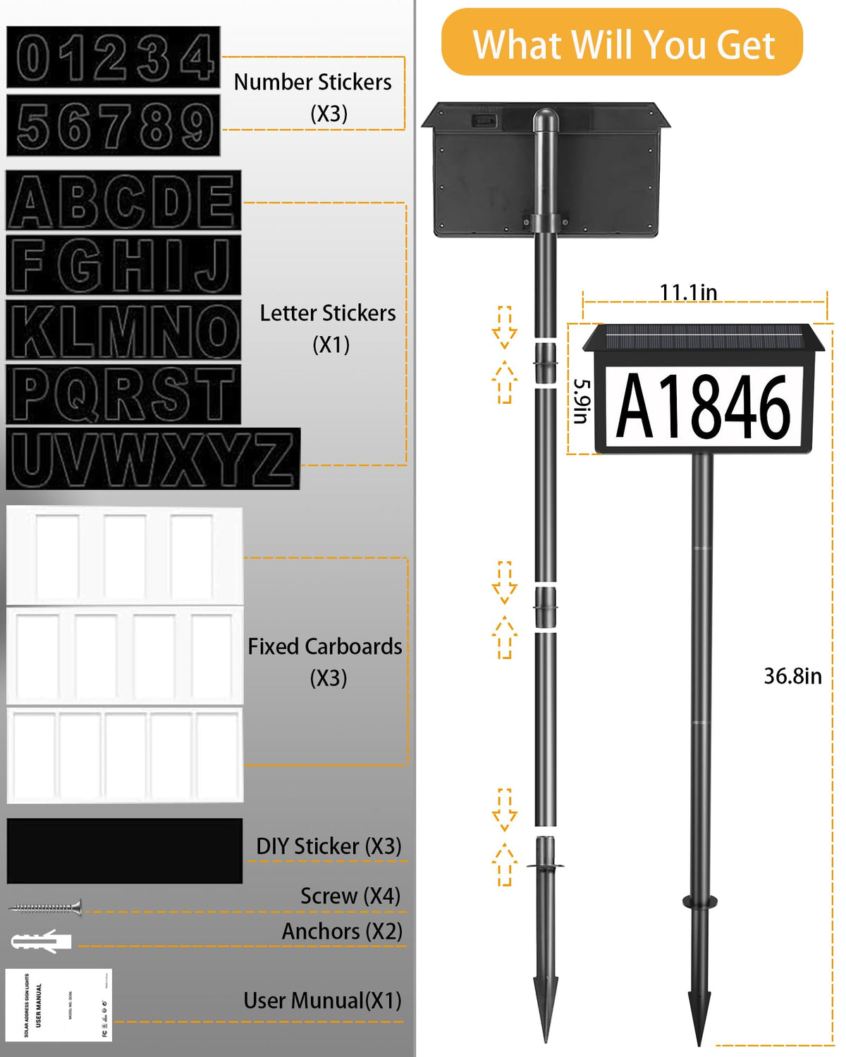 HAHOME solar house numbers enhance curb appeal with reliable outdoor illumination