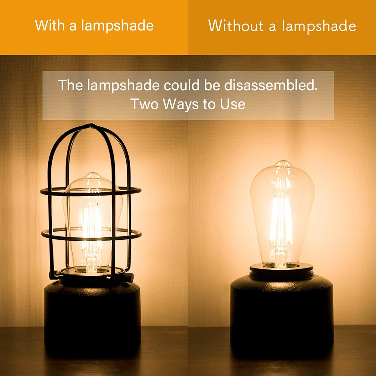 Haian Support bedside lamp with long plug-in cord for flexible arrangement.