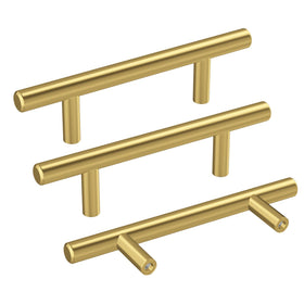Haidms 20-pack 3in center cabinet handles in gold provide comfortable grip and timeless shine