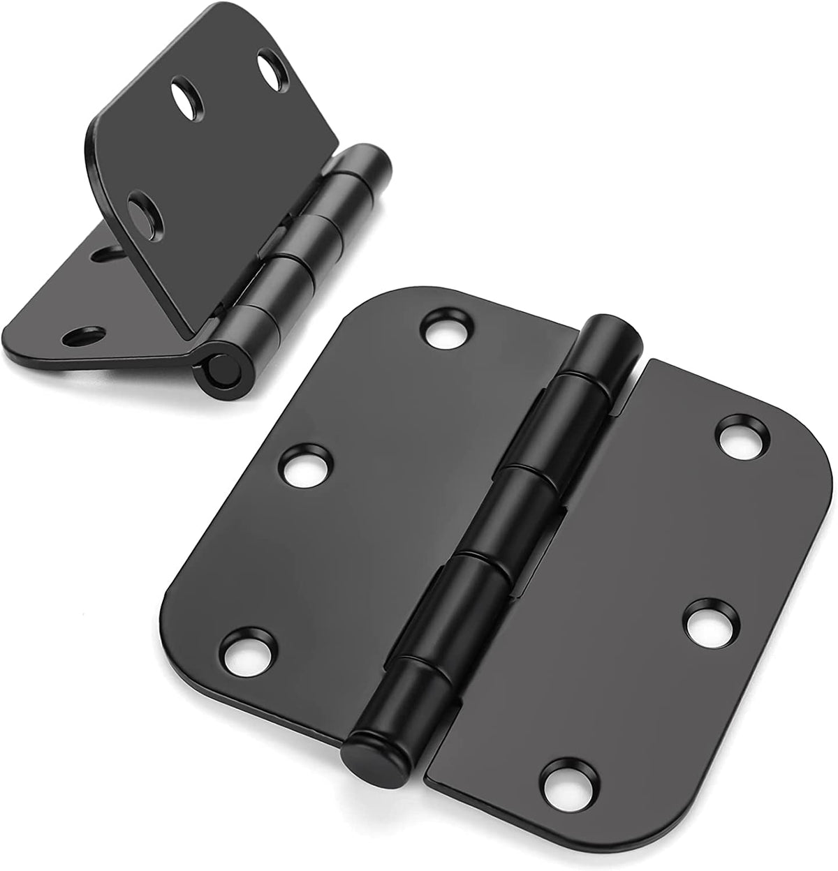 Haidms matte black door hinge with rust-proof finish for durable interior use.