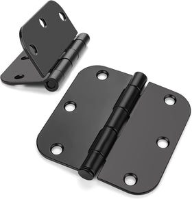 Haidms matte black door hinge with rust-proof finish for durable interior use.