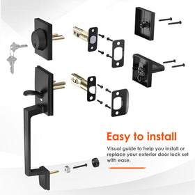 Haidms deadbolt and keys shown for secure entry on exterior door