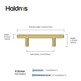 Haidms brushed brass finish stainless steel drawer pulls elevate style and durability in busy kitchens