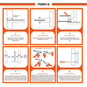 Haidms durable hollow construction pulls resist rust while remaining lightweight for daily tasks