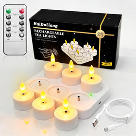 HAIDOLIANG rechargeable tea light with remote for easy ambiance