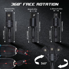 HaimaiLife bendable extension bends 360° to access recessed holes.