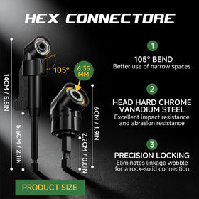 HaimaiLife 105-degree attachment drives screws along edges and corners.