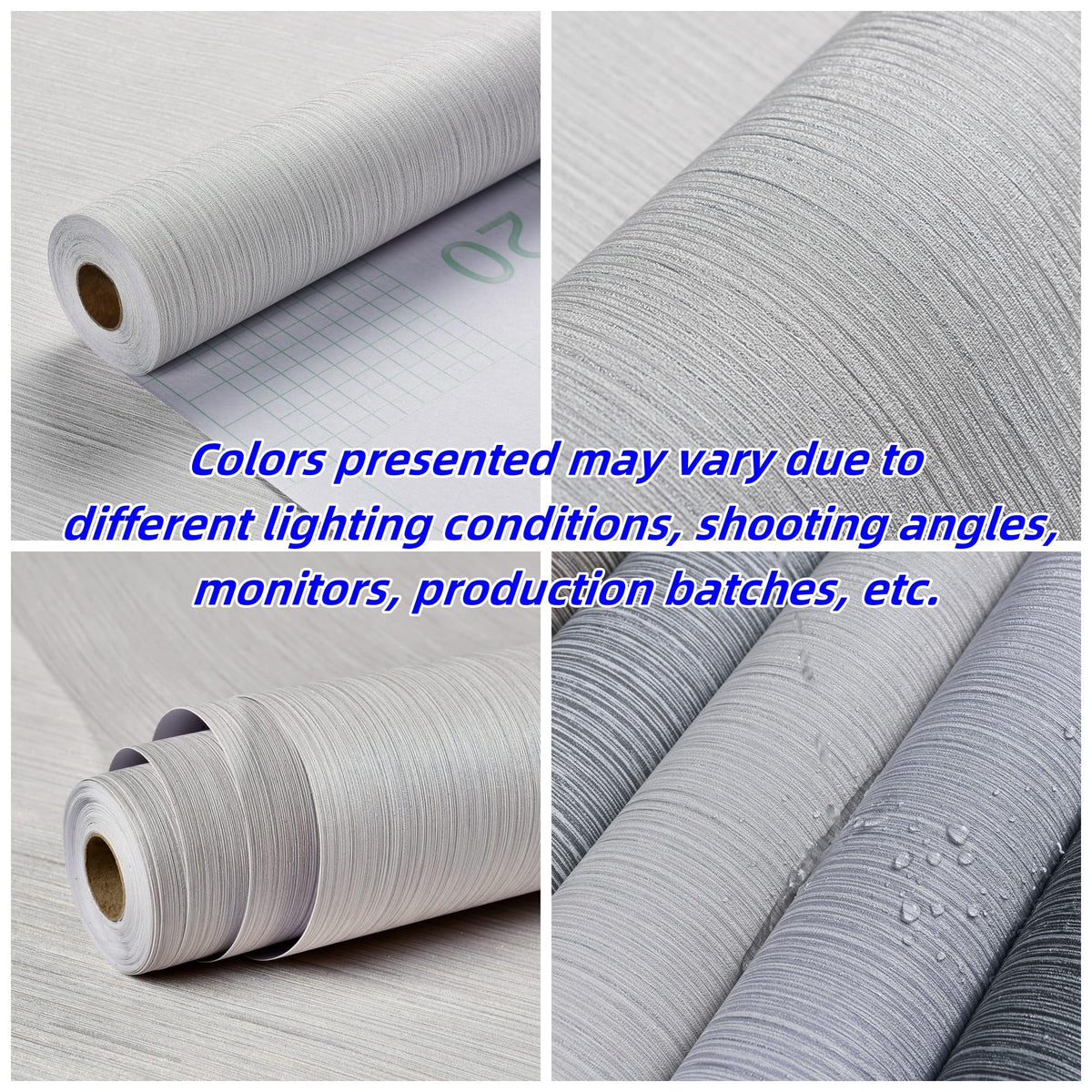 Haimin Grasscloth wallpaper beige grey roll used on furniture refinishing projects