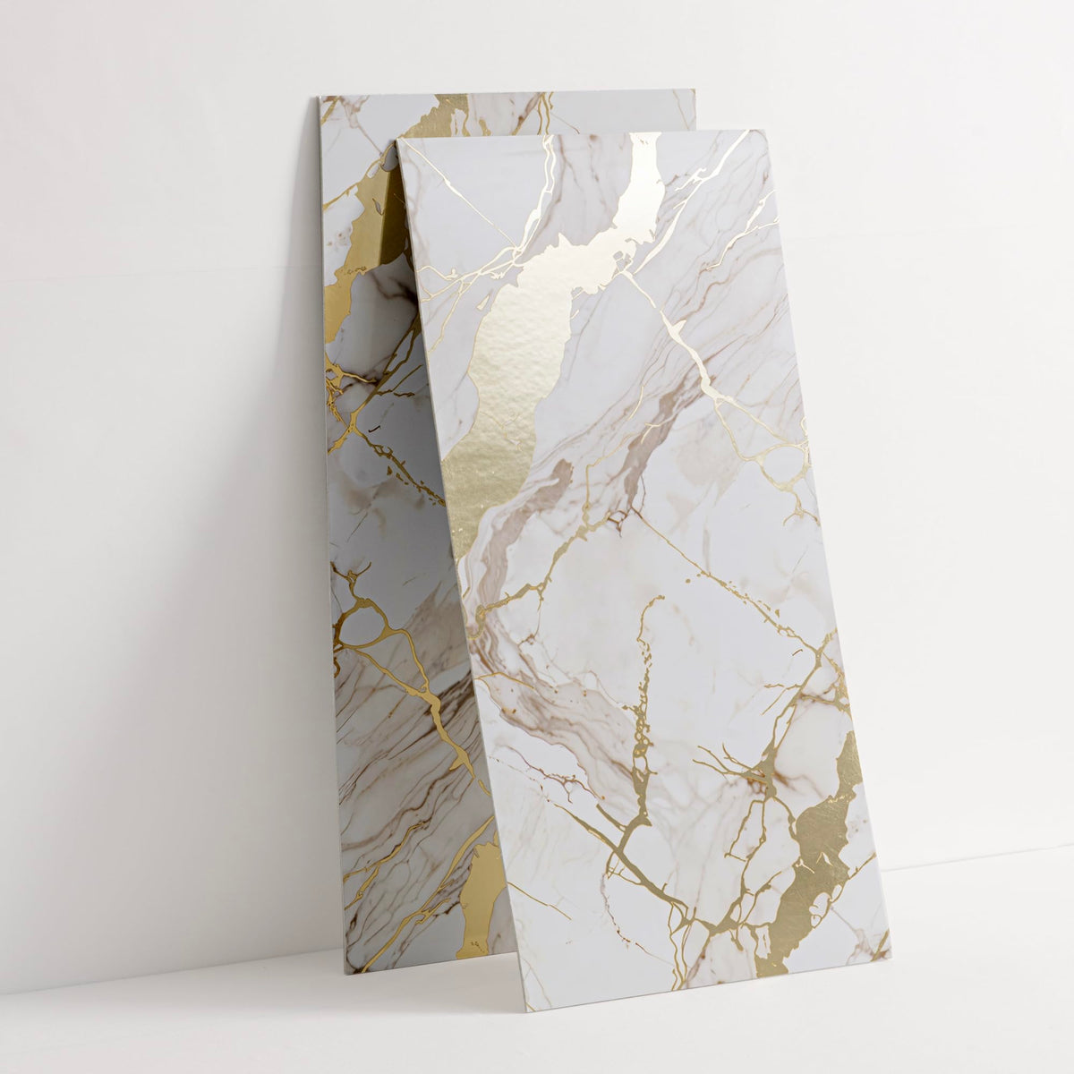 HAIMIN marble-look wall panel ideal for kitchen backsplash.