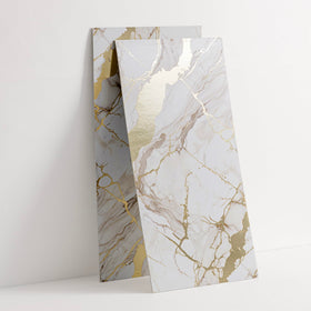 HAIMIN marble-look wall panel ideal for kitchen backsplash.