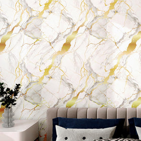 HAIMIN pattern variation across panels creates natural marble-inspired texture.