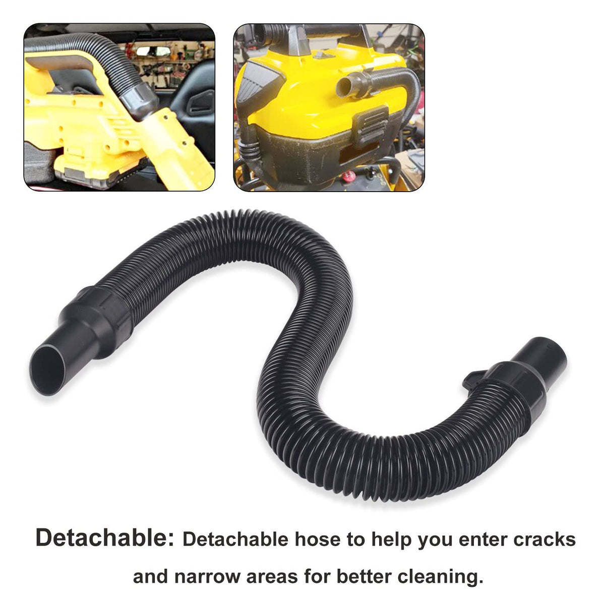 Haiouus narrow-access hose helps clean cracks and corners effectively