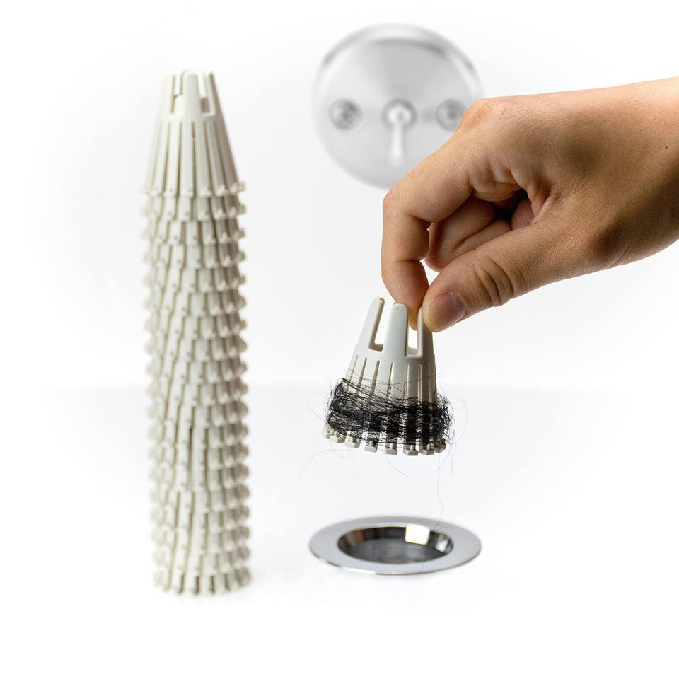 HairClaw disposable 20-pack hair catcher for drains, quick bathroom cleanup.