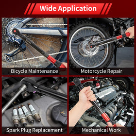 Hairich 3/8 inch torque wrench bidirectional drive for versatile tightening.