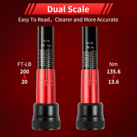 Hairich 3/8 inch torque wrench quick-release head for fast loading.